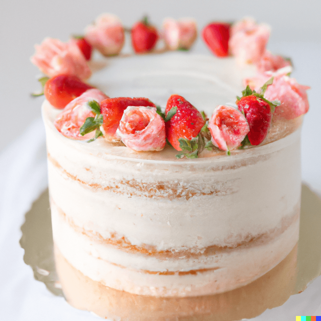Vanilla Cake With Strawberry Buttercream